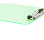 MAUL Klemmbrett A4 Hochformat aus transparentem neongrünem Kunststoff
