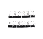 Papierklem MAUL 213 Foldback 25mm zwart 12 stuks