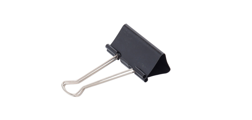 Pince à papier MAUL 213 Foldback 50mm noir 12 pièces