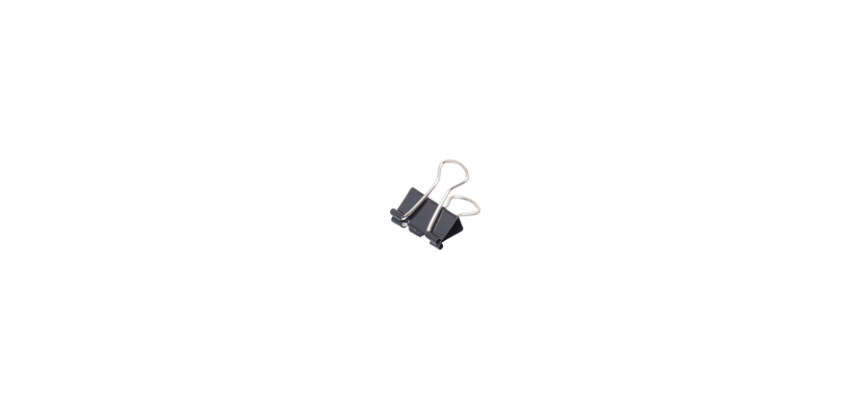 Pince à papier MAUL Foldback 13mm capacité 4mm noir - pack de 12