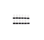 Pince à papier MAUL Foldback 13mm capacité 4mm noir - pack de 12