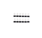 Pince à papier MAUL 213 Foldback 16mm noir 12 pièces