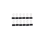 Papierklem MAUL 213 foldback 19mm zwart 12 stuks