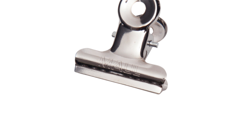 MAUL Bulldog Paper Clip 30mm 10mm Capacity Silver 10 Pieces
