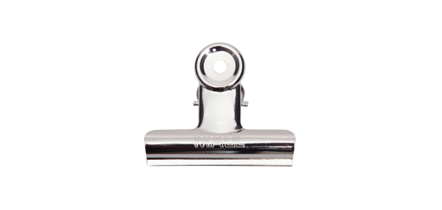 Pince à papier MAUL Bulldog 70mm capacité 40mm argent 5 pièces