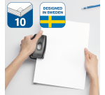 Perforateur Rapid Fashion FC10 mini 10 feuilles noir