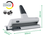 Perforateur Leitz 5115 Heavy duty 23 trous 15 argent