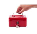 Coffret caisse MAUL avec fente tirelire 125x95x60mm rouge