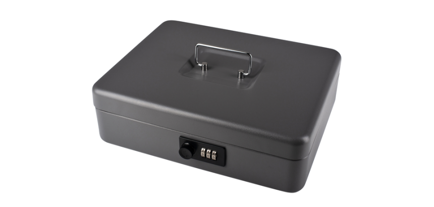 Geldkist Pavo met cijferslot 300x240x90mm donkergrijs