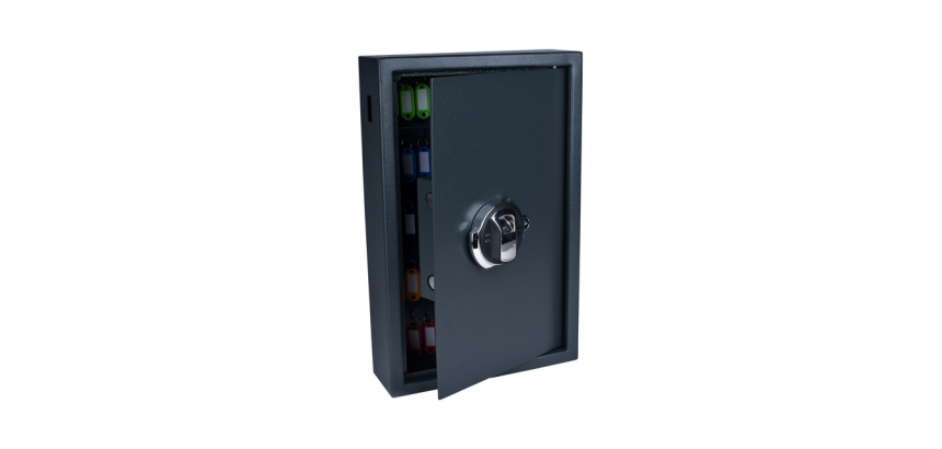 Pavo High Security Key Cabinet with Fingerprint, 50 Hooks, 550x400x100mm