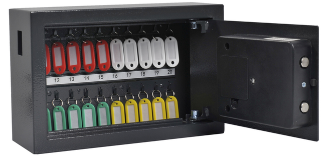 Pavo High Security Key Cabinet 20 Hooks 205x347x147mm