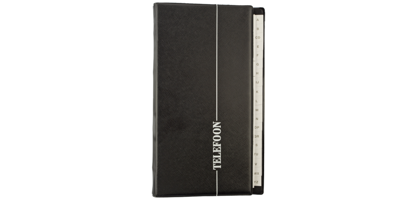 Répertoire téléphonique Kangaro 215x130mm A-Z 4 anneaux noir