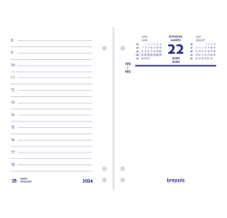 Omlegblok 2026 Brepols 1dag/2pagina's universele ponsing