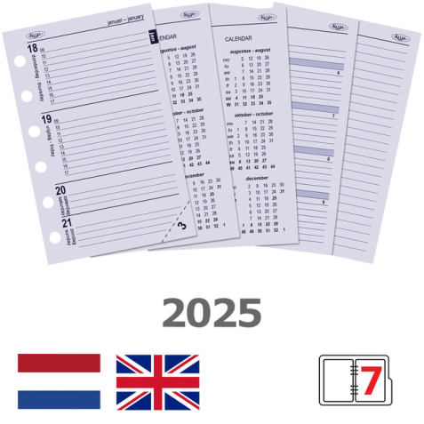 Agendavulling 2025 Kalpa Pocket 7dagen/2pagina's