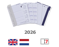 Recharge agenda 2026 Kalpa A5 boîte année 7jours/2pages