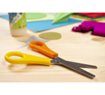 Westcott children's scissors round tips 130mm left-handed yellow/orange