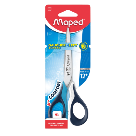 Schaar Maped Sensoft 16cm links assorti