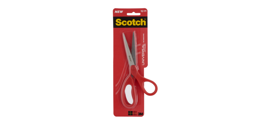 Schaar Scotch 18cm universeel rood blister