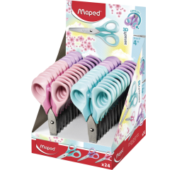 Ciseaux Maped Sensoft 13cm pastel présentoir 24 pièces assorti