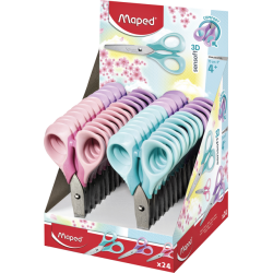 Ciseaux Maped Sensoft 13cm pastel présentoir 24 pièces assorti
