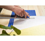 Cutter Westcott Office 9mm bouton sur glissière acier bleu