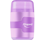 Maped Connect Pencil Sharpener with Eraser 2 Holes Display 20 Pieces Assorted Pastel