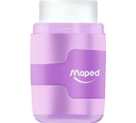 Maped Connect Pencil Sharpener with Eraser 2 Holes Display 20 Pieces Assorted Pastel