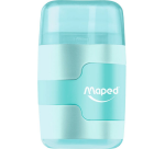 Maped Connect Pencil Sharpener with Eraser 2 Holes Display 20 Pieces Assorted Pastel