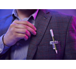 Penhouder Terry clip voor 3 pennen/potloden zilverkleurig