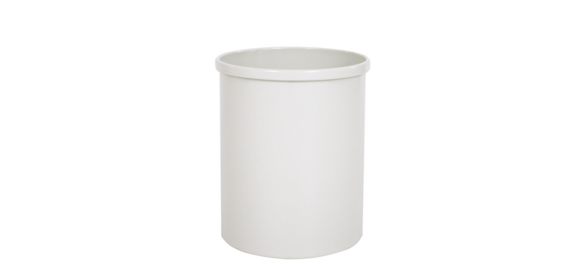 Round 15L waste bin Vepa Bins white gray