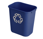 Corbeille Rubbermaid Recycling Medium 26L bleu