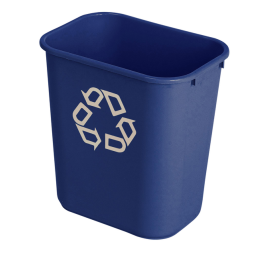 Corbeille Rubbermaid Recycling Medium 26L bleu