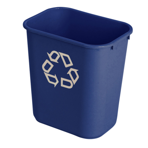 Corbeille Rubbermaid Recycling Medium 26L bleu