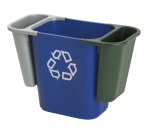 Corbeille Rubbermaid Recycling Medium 26L bleu