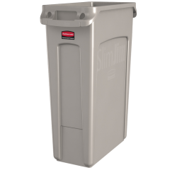 Collecteur Rubbermaid Slim Jim Vented avec conduits d'aération 87L gris