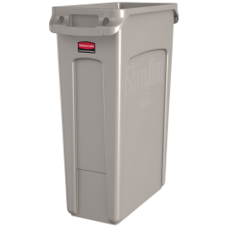 Collecteur Rubbermaid Slim Jim Vented avec conduits d'aération 87L gris