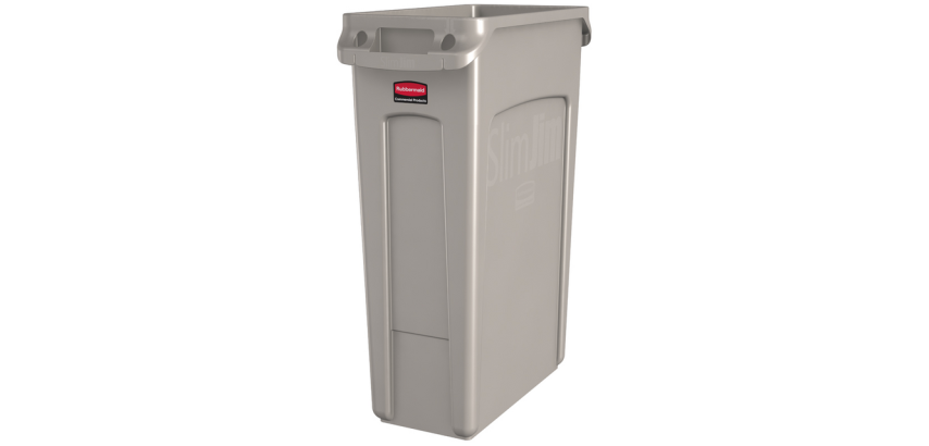 Collecteur Rubbermaid Slim Jim Vented avec conduits d'aération 87L gris
