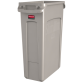 Afvalbak Rubbermaid Slim Jim Vented met luchtsleuven 87L grijs