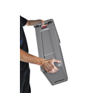 Afvalbak Rubbermaid Slim Jim Vented met luchtsleuven 87 liter grijs