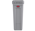 Afvalbak Rubbermaid Slim Jim Vented met luchtsleuven 87 liter grijs