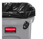 Afvalbak Rubbermaid Slim Jim Vented met luchtsleuven 87 liter grijs