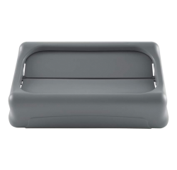 Deksel Rubbermaid Slim Jim Vented gesloten met swingsysteem grijs