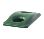 Deksel Rubbermaid Slim Jim Vented inwerpopening voor flesjes en blikjes groen