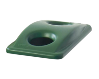 Deksel Rubbermaid Slim Jim Vented inwerpopening voor flesjes en blikjes groen