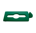 Deksel Rubbermaid Slim Jim Recyclestation inwerpopening voor gemengde recycling groen