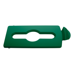 Insert couvercle Rubbermaid pour station de recyclage Slim Jim déchets mixtes vert