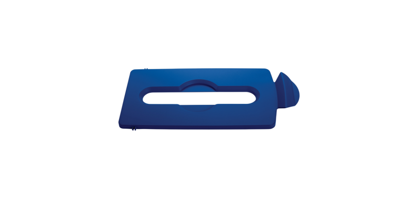 Insert couvercle Rubbermaid pour station de recyclage Slim Jim papier bleu