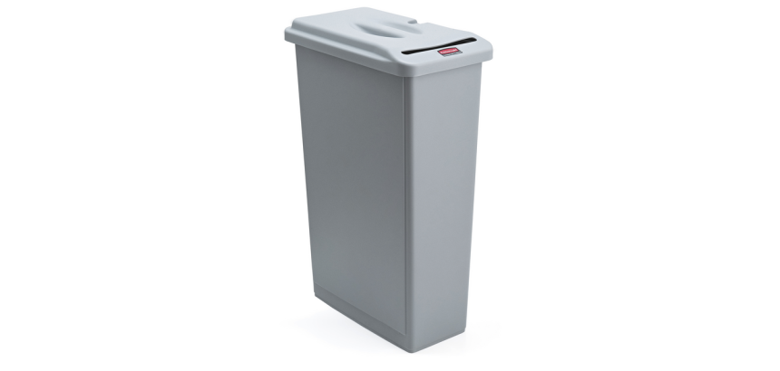 Conteneur Rubbermaid Slim Jim pour documents confidentiels 87L gris