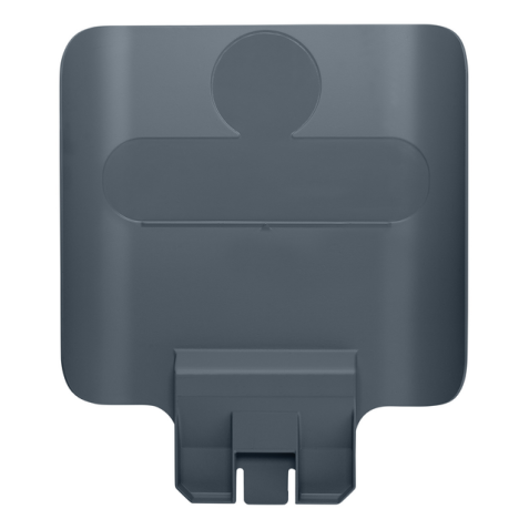 Paneel Rubbermaid Slim Jim Recyclestation voor label grijs