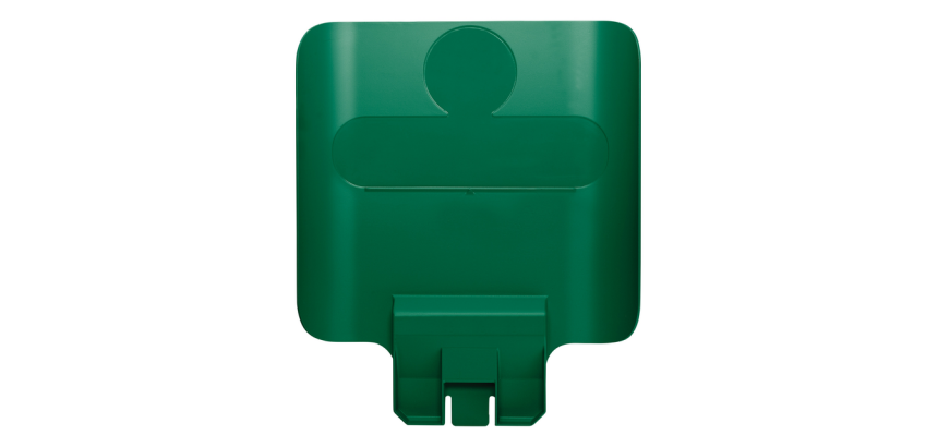 Paneel Rubbermaid Slim Jim Recyclestation voor label groen